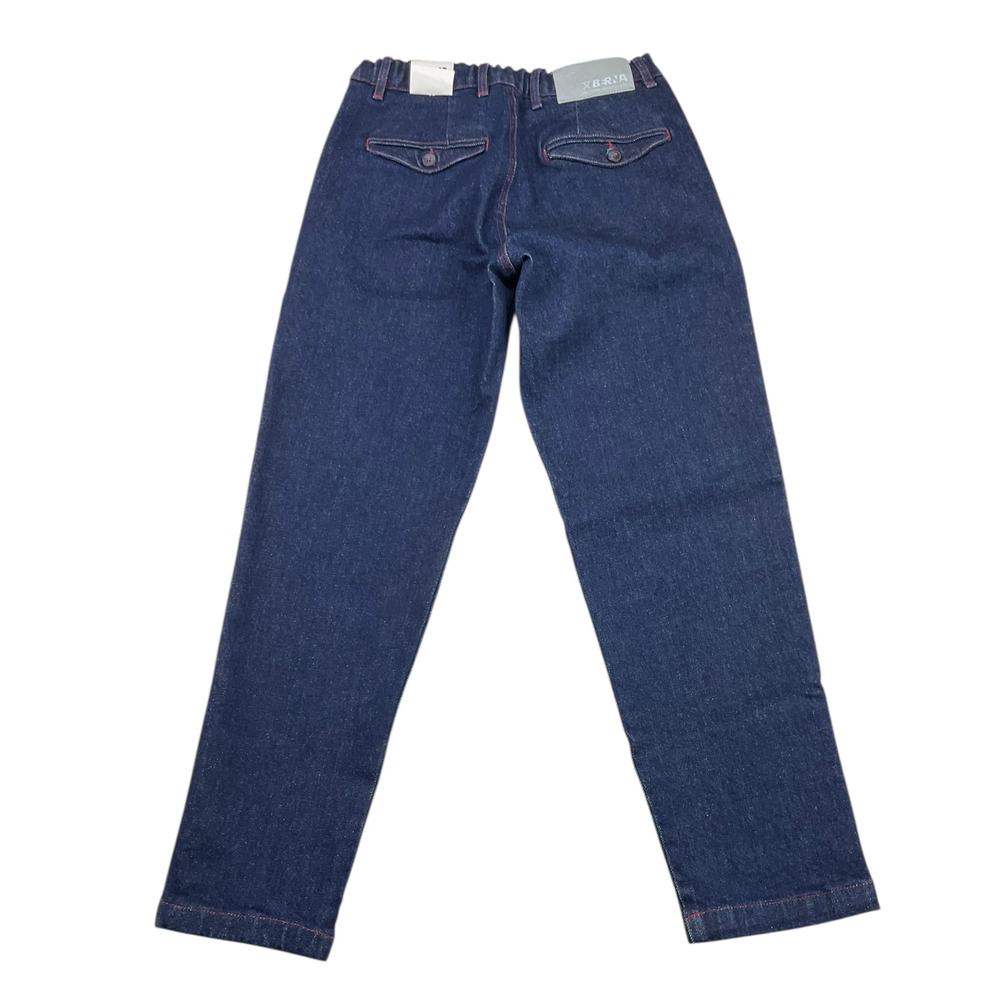 BERNA jeans tinta unita con girovita regolabile Blu per Bambino 22564 BLU BERNA 