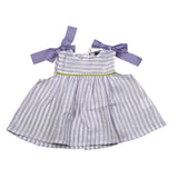 Ilfarobimbi Camicia Tinta Unita Giromanica con Fantasia A Righe per Neonata IFB50165X BIANCO/LILLA ILFAROBIMBI 