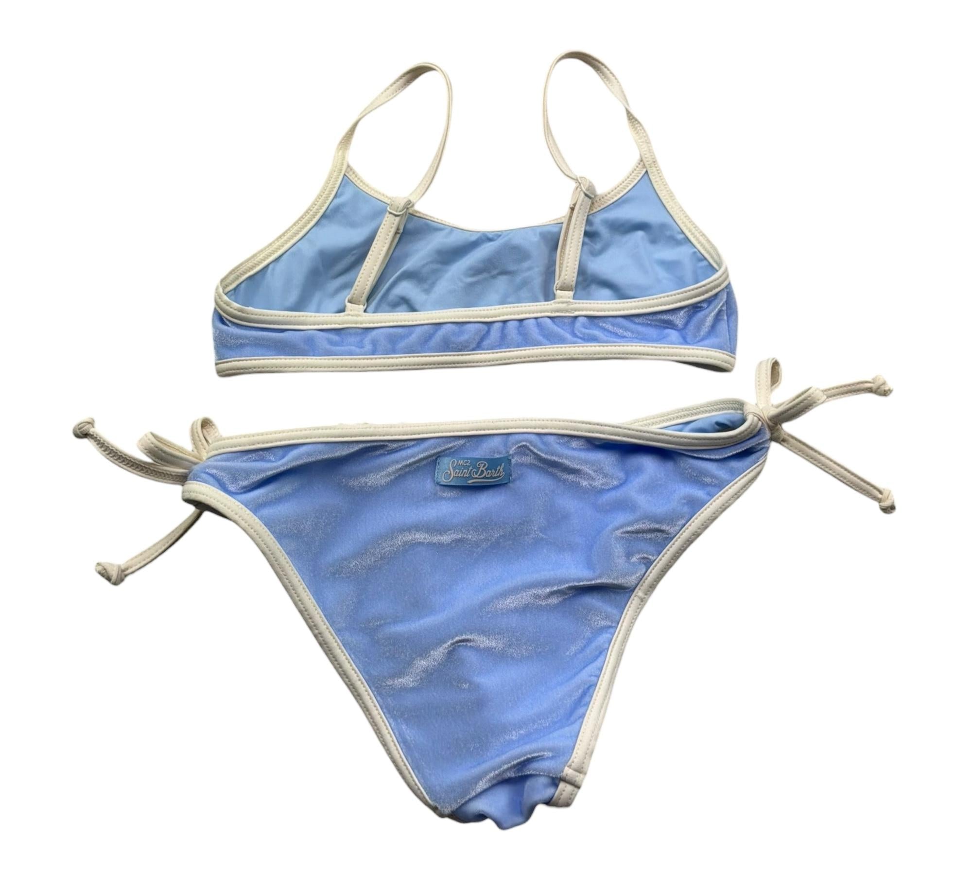 Saint Barth Costume 2 Pezzi Fascia-Mutandina per Bambina VELVET AZZURRO SAINT BARTH 