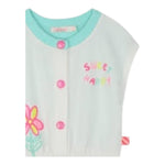 Billieblush Tuta Intera Tricolore con Bottoni Mezza Manica per Neonata U21028 BIANCO BillIEBLUSH 