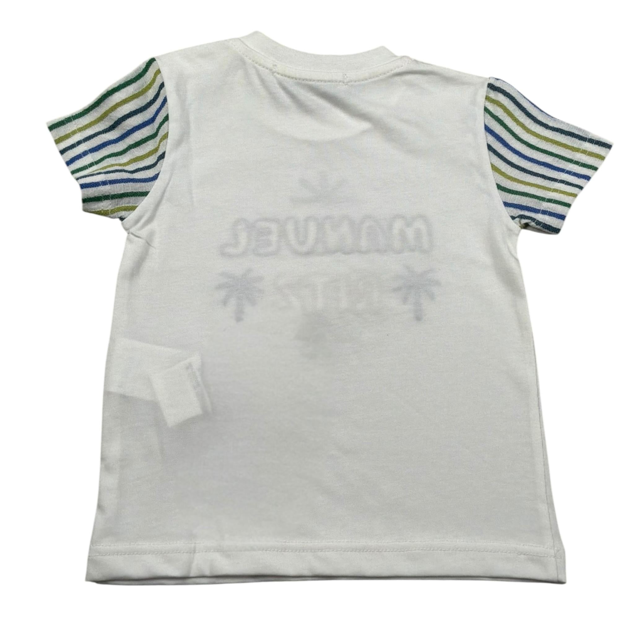 Manuel Ritz T-Shirt Girocollo Tinta Unita con Ricamo per Neonato MR3114 BIANCO MANUEL RITZ 