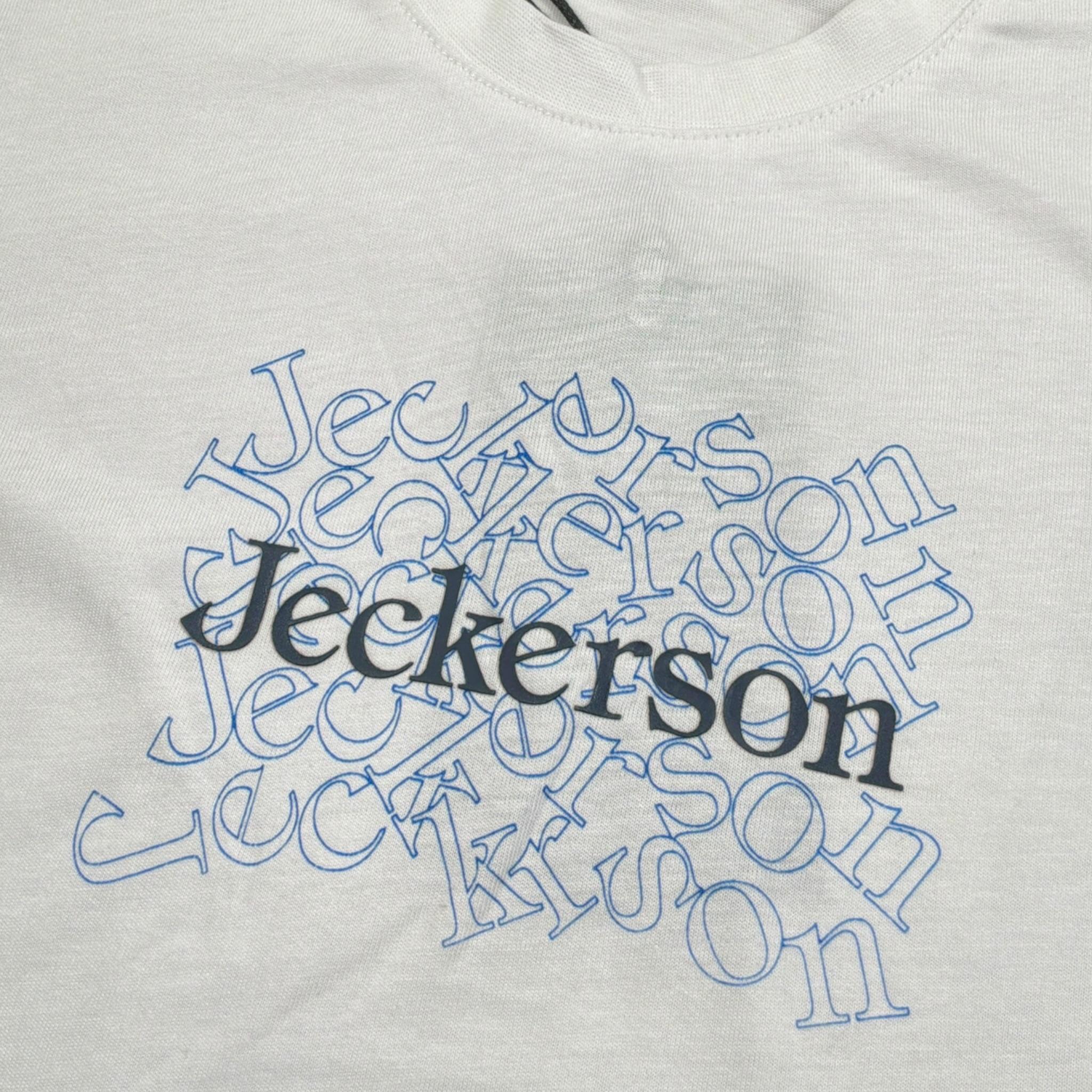 Jeckerson T-Shirt tinta unita con Stampa Bianco per Bambino JB3303 BIANCO JECKERSON 