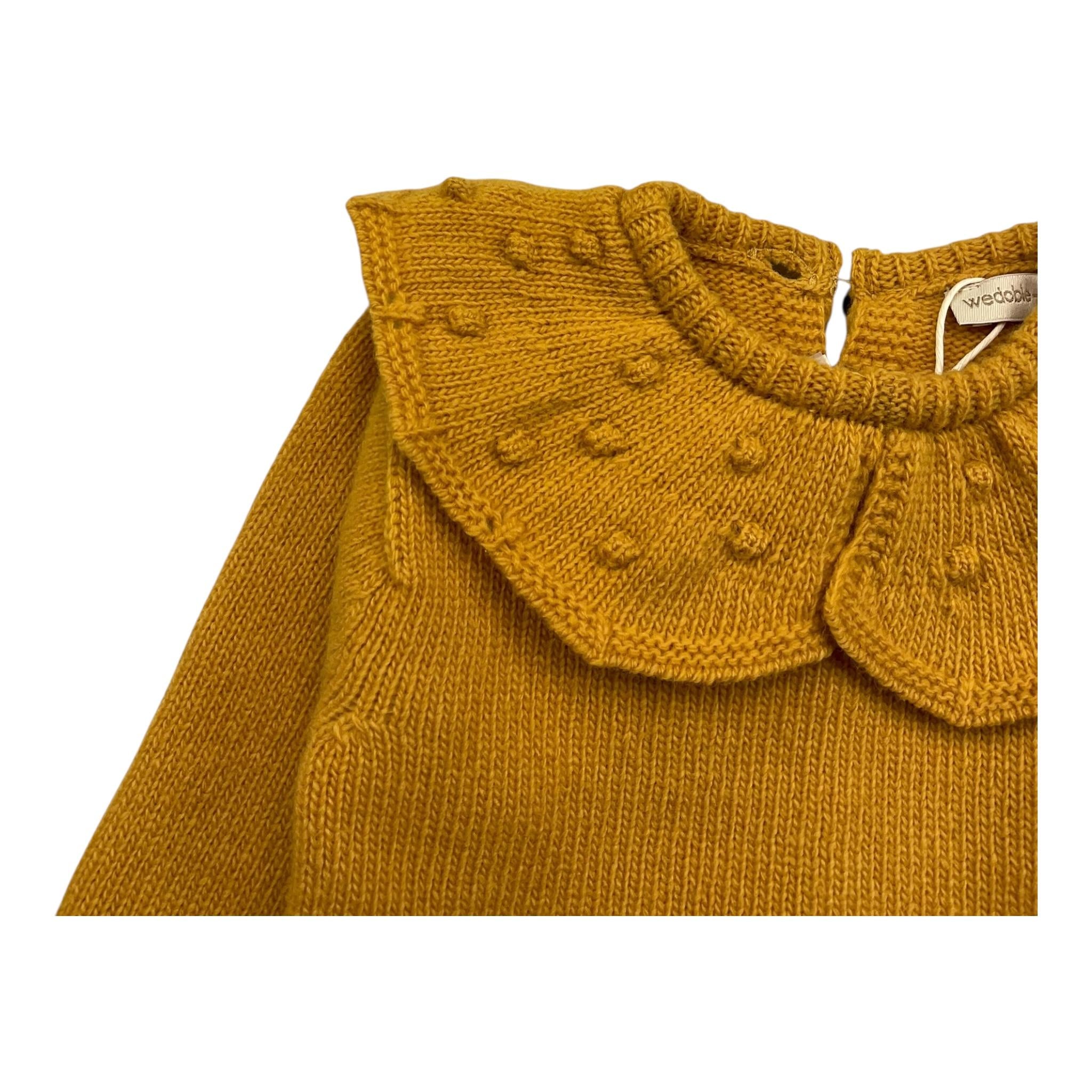 WEDOBLE maglia girocollo tinta unita con ricami Giallo per Neonata I2407301 GIALLO WEDOBLE 