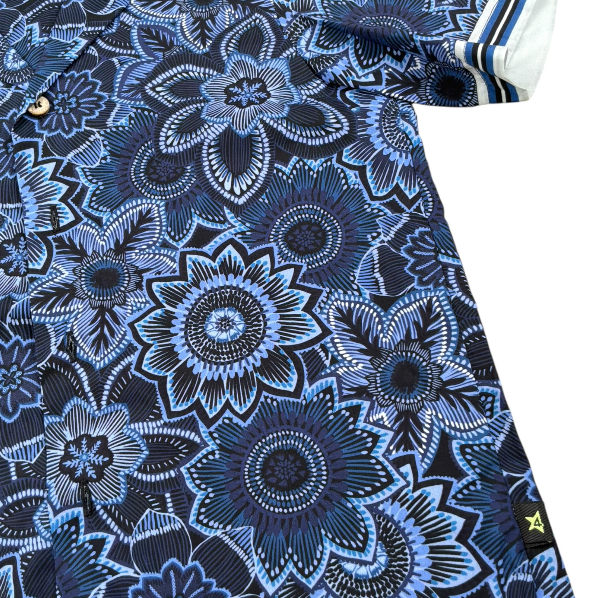 4Giveness Camicia Mezza Manica Tinta Unita con Fantasia per Bambino FGCB4075 BLU 4GIVENESS 