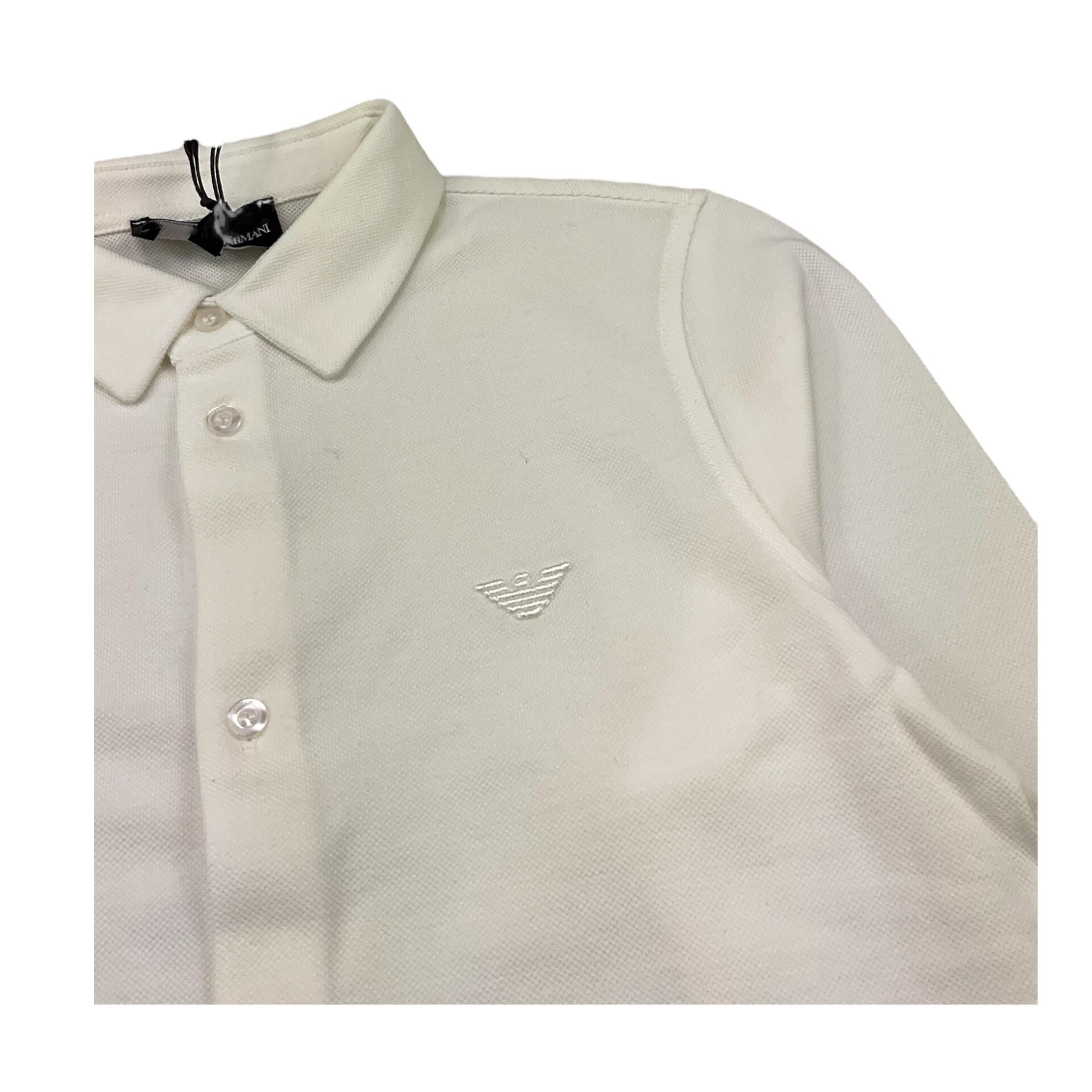 Emporio Armani Camicia Manica Lunga con Logo per Bambino EB000126 BIANCO EMPORIO ARMANI 