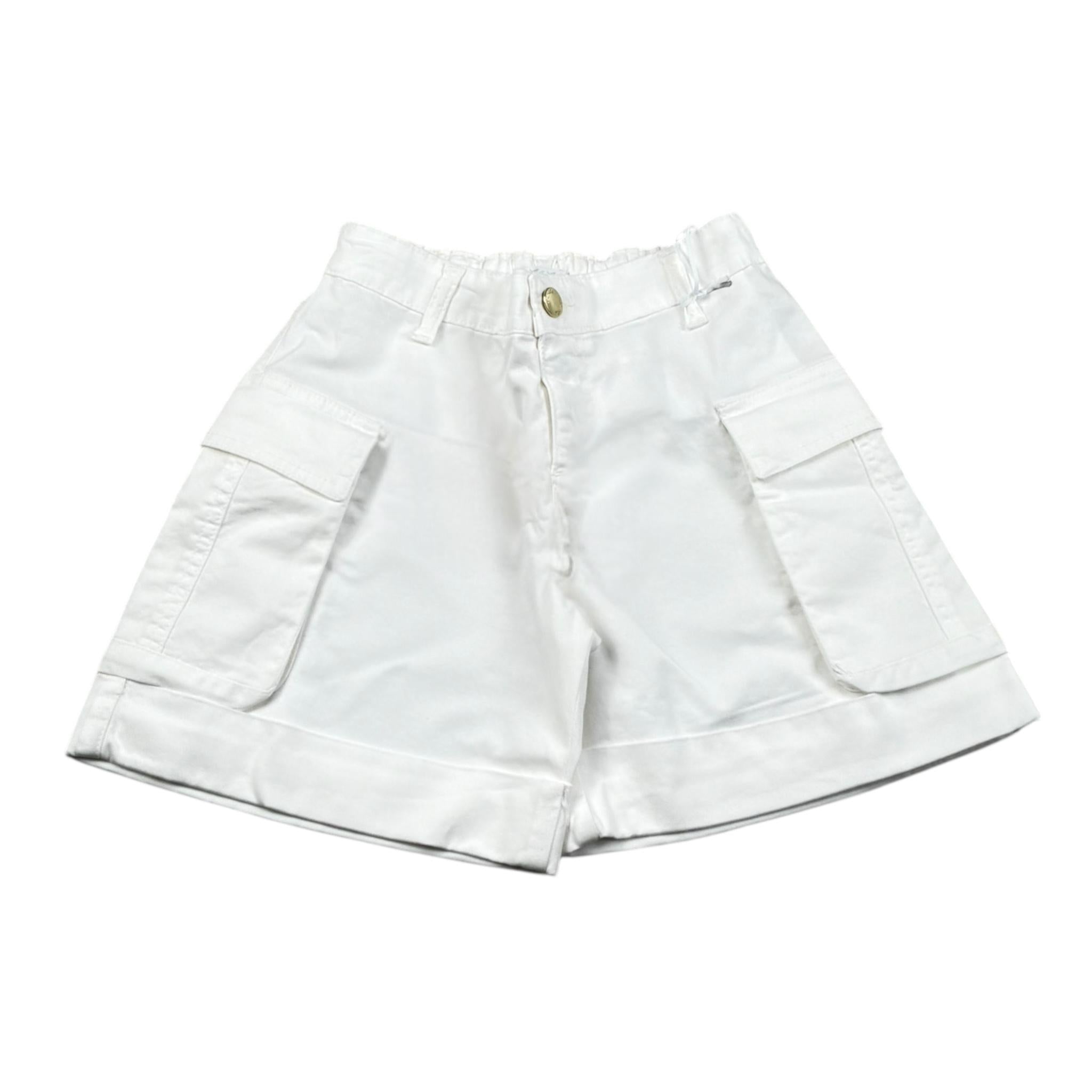 Lu Lu By Miss Grant Short Tinta Unita con Elastico In Vita per Bambina LL3367 BIANCO LU LU BY MISS GRANT 