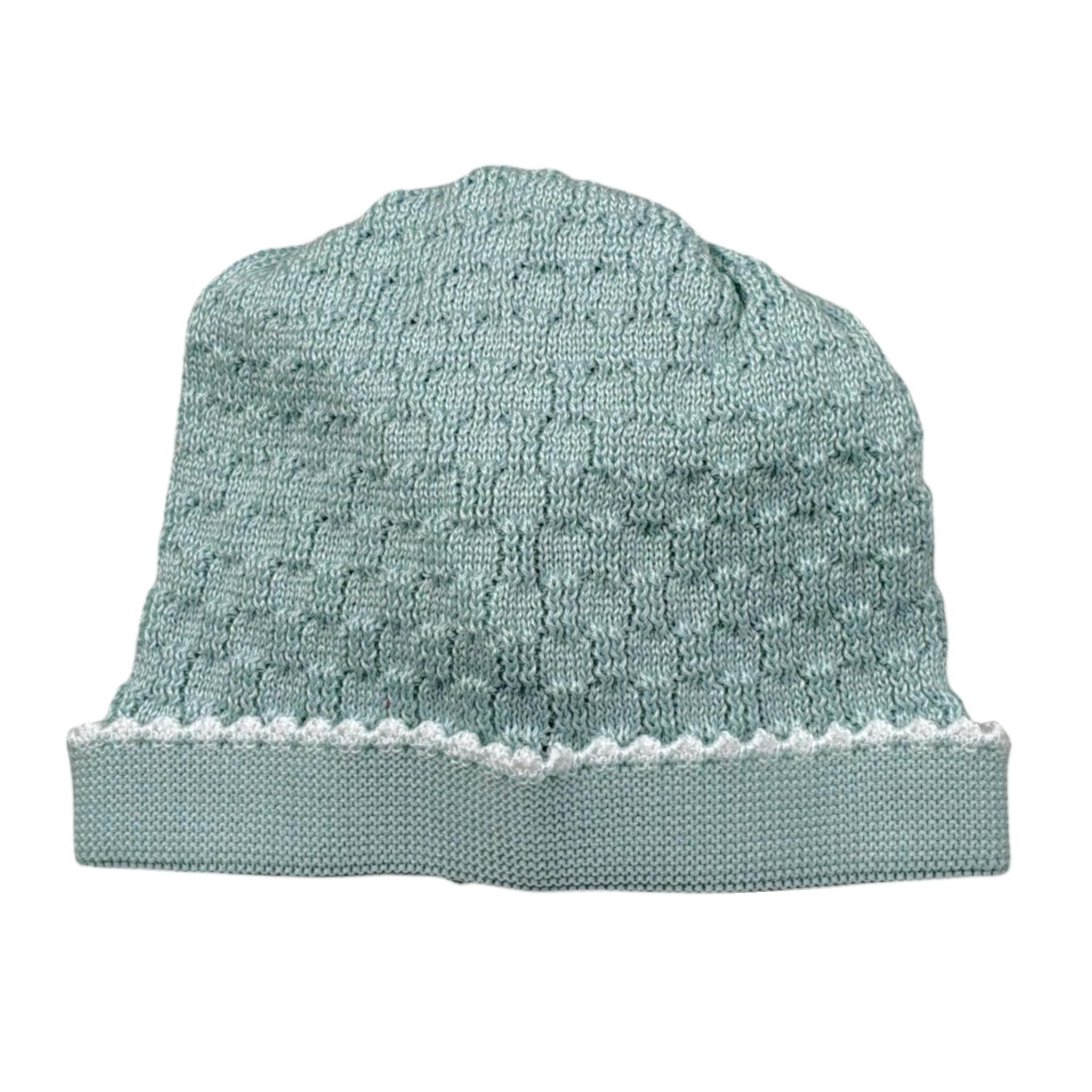 Marlu' Cappello Tinta Unita con Stampa per Neonato EP6173 VERDE ACQUA MARLU' 