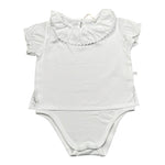 Laranjinha Body Tinta Unita con Colletto per Neonata 92951V5831R66 BIANCO LARANJINHA 