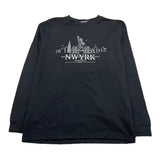 NEVER TOO shirt girocollo tinta unita con stampa Nero per Bambino NT2101R NERO NEVER TOO 