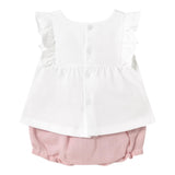 Mayoral Completo 2 Pezzi Canotta-Culotte per Neonata 1255 BIANCO/ROSA MAYORAL 