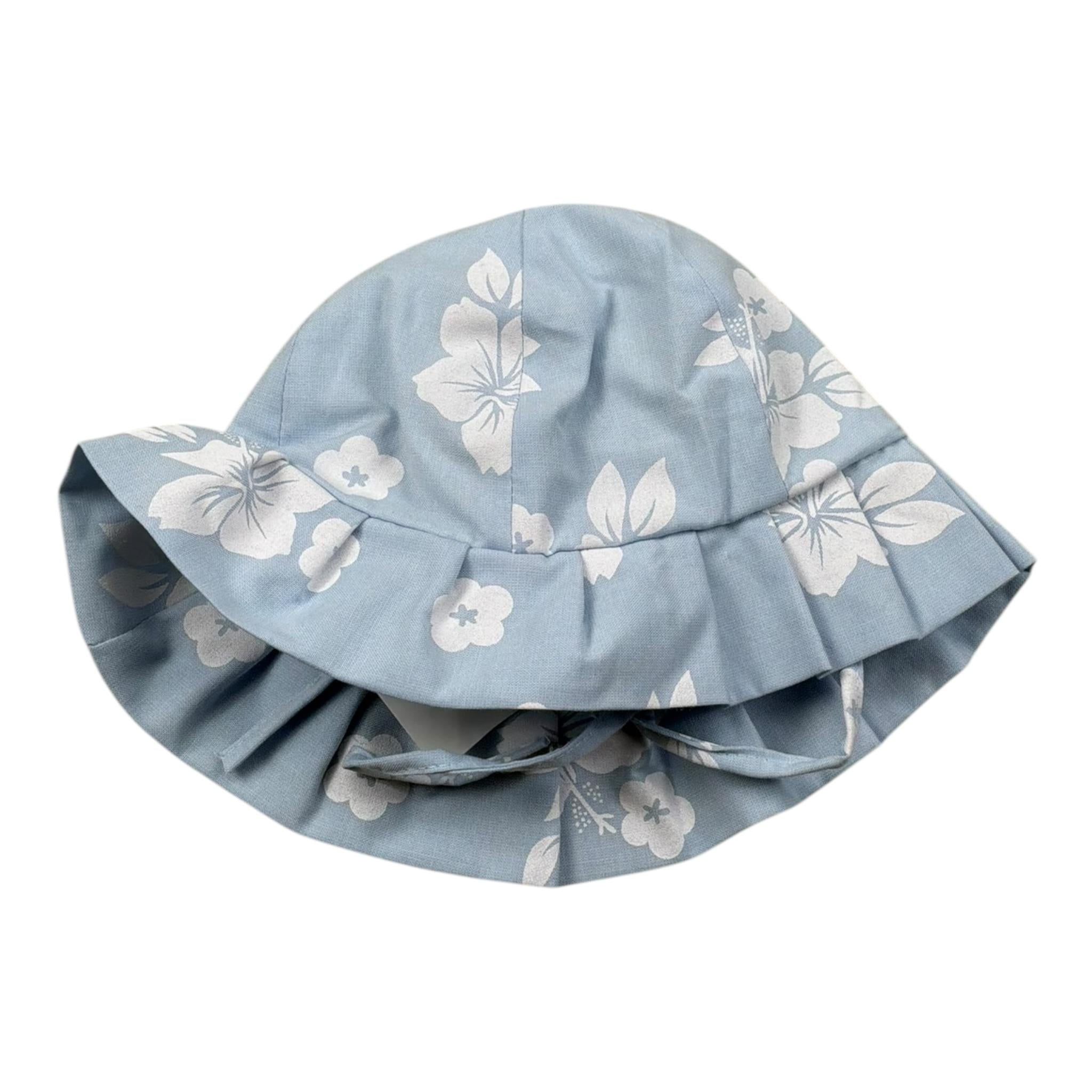 Le Bebe Cappello Tinta Unita con Stampe per Bambina LBG5914J AZZURRO LE BEBE 