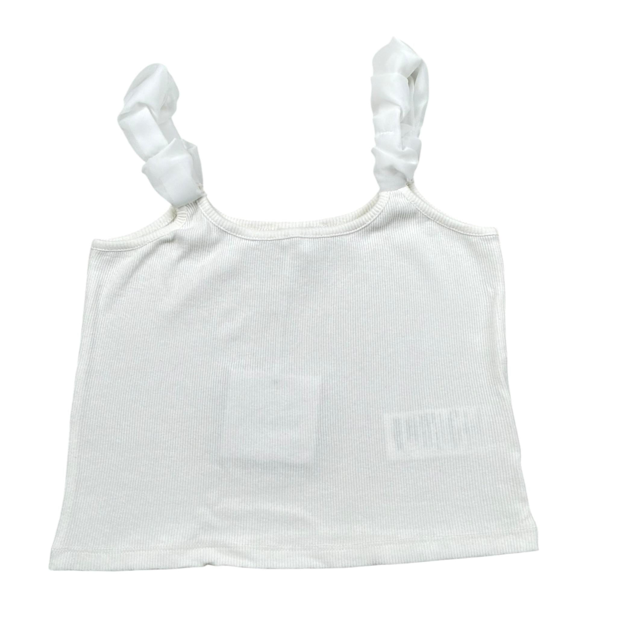 Lu Lu By Miss Grant Top tinta unita A Bretelle Bianco per Bambina LL3501 BIANCO LU LU BY MISS GRANT 