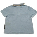 John Richmond Polo Maglia Tinta Unita con Applicazioni per Bambina RGP26189PO AZZURRO JOHN RICHMOND 