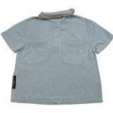 John Richmond Polo Maglia Tinta Unita con Applicazioni per Bambina RGP26189PO AZZURRO JOHN RICHMOND 