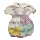 Marlu' Completo 2 Pezzi Camicia-Pagliaccetto Bianco/Lilla Per Neonata