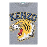 KENZO shirt girocollo tinta unita con stampa Grigio per Bambino K60766 GRIGIO KENZO 