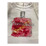 Miss Grant T-Shirt Girocollo Tinta Unita con Stampa per Neonata MG1292 BIANCO MISS GRANT 