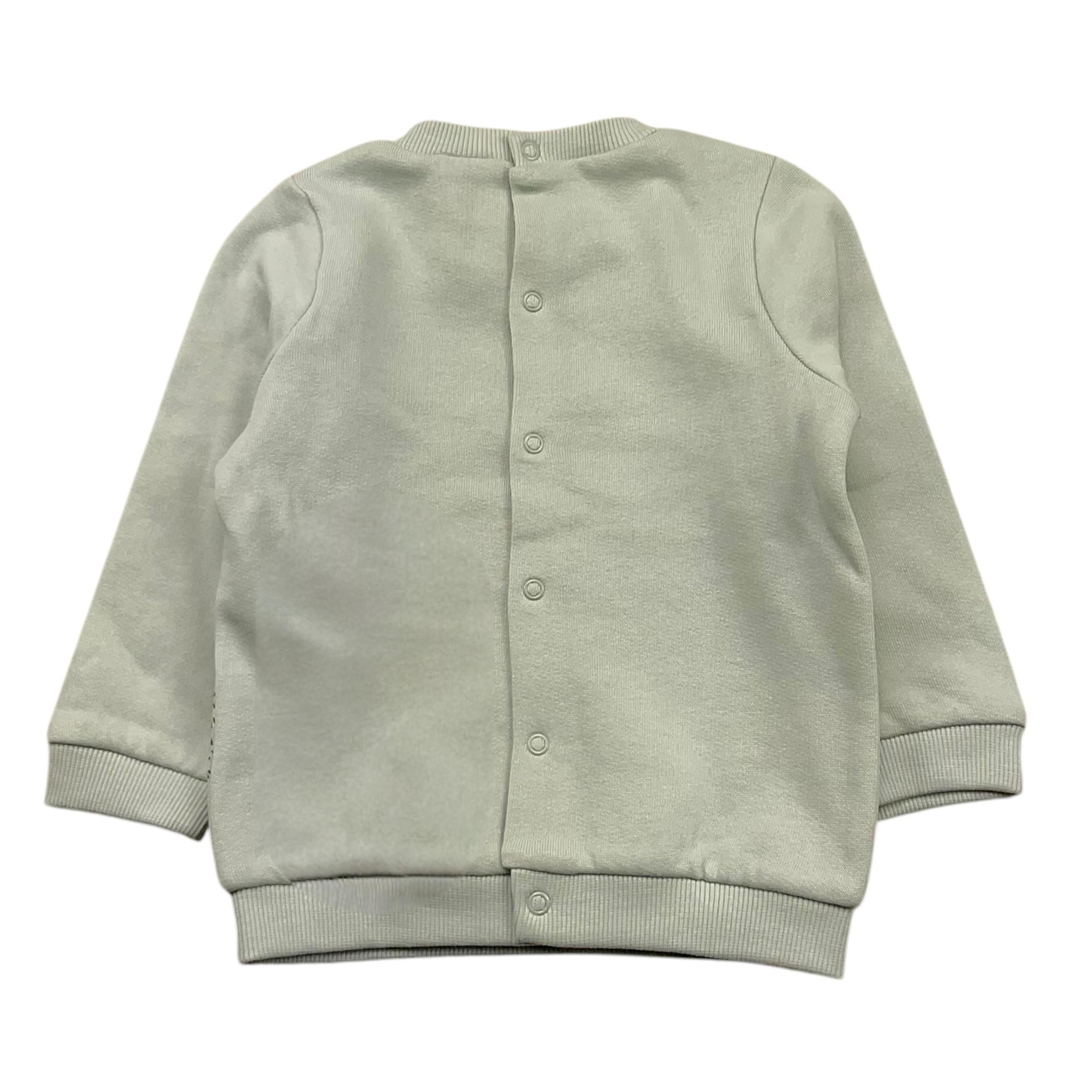 YATSI BABY completo felpa girocollo tinta unita con stampa-pantalone Verde acqua per Neonato 24433530 VERDE ACQUA YATSI BABY 