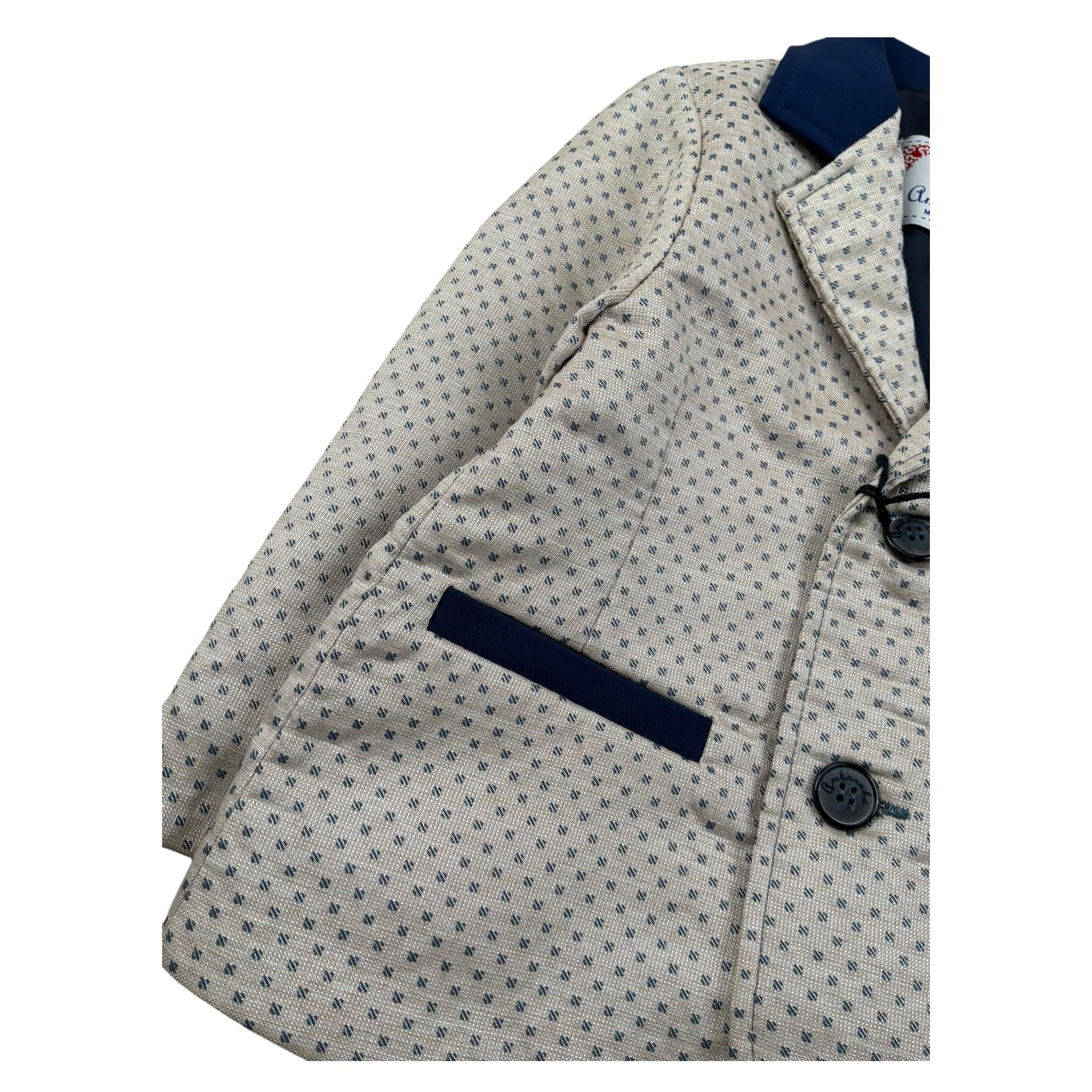 Ambaraba Giacca Tinta Unita Microfantasia per Neonato FM32060 BEIGE AMBARABA 