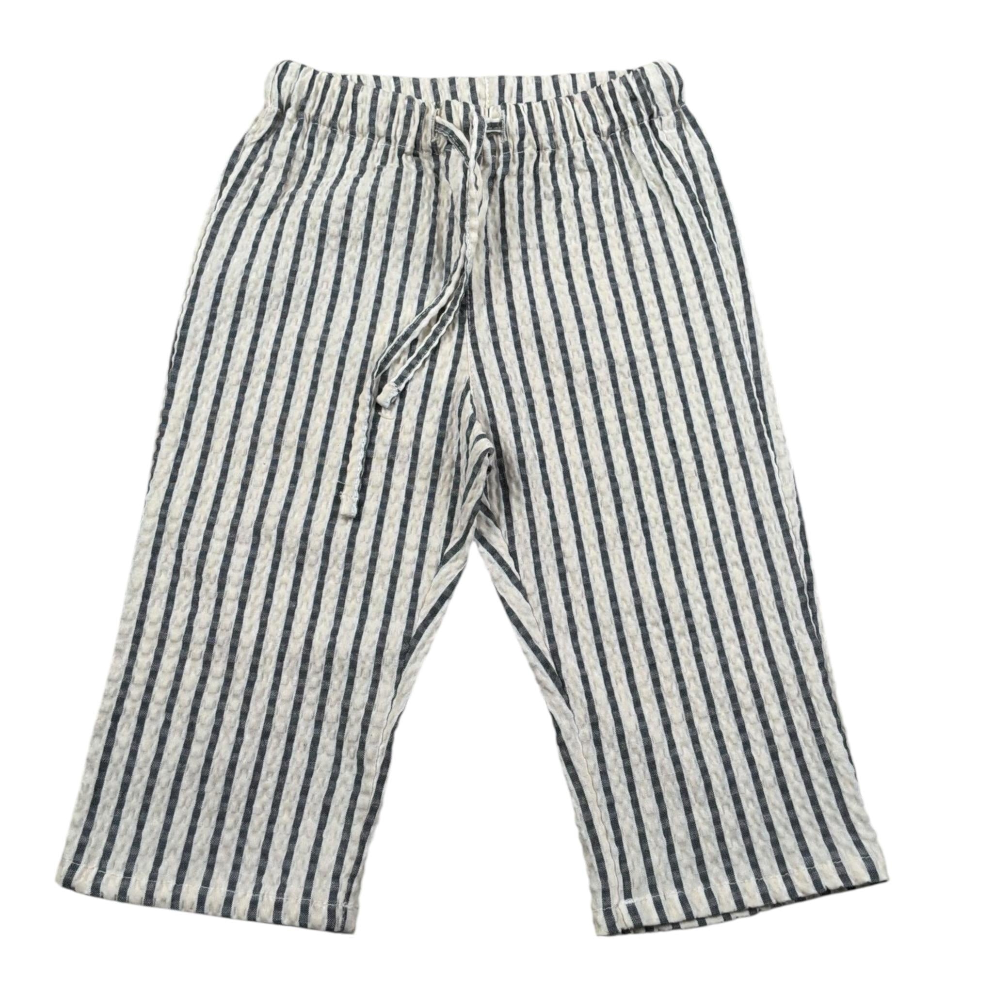 Malvi & Co Pantalone Fantasia A Righe per Neonato 34508 BLU MALVI & CO 