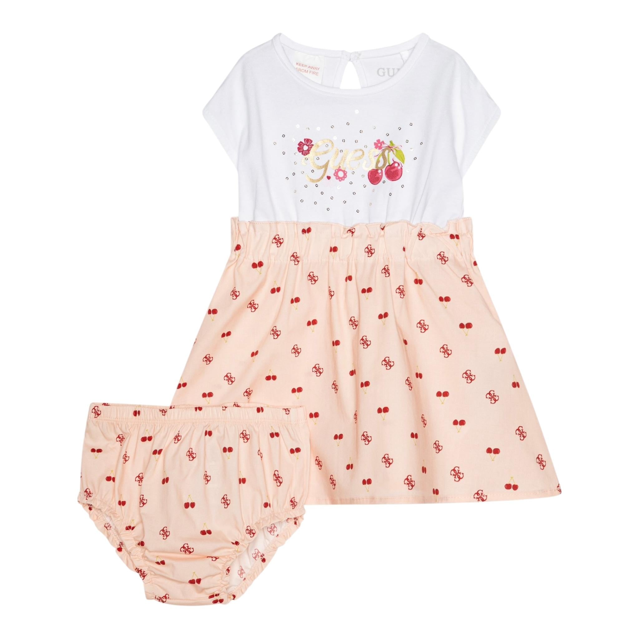 Guess Abito Mezza Manica Stampa Fantasia per Bambina K5GK01K6YW4X BIANCO GUESS 