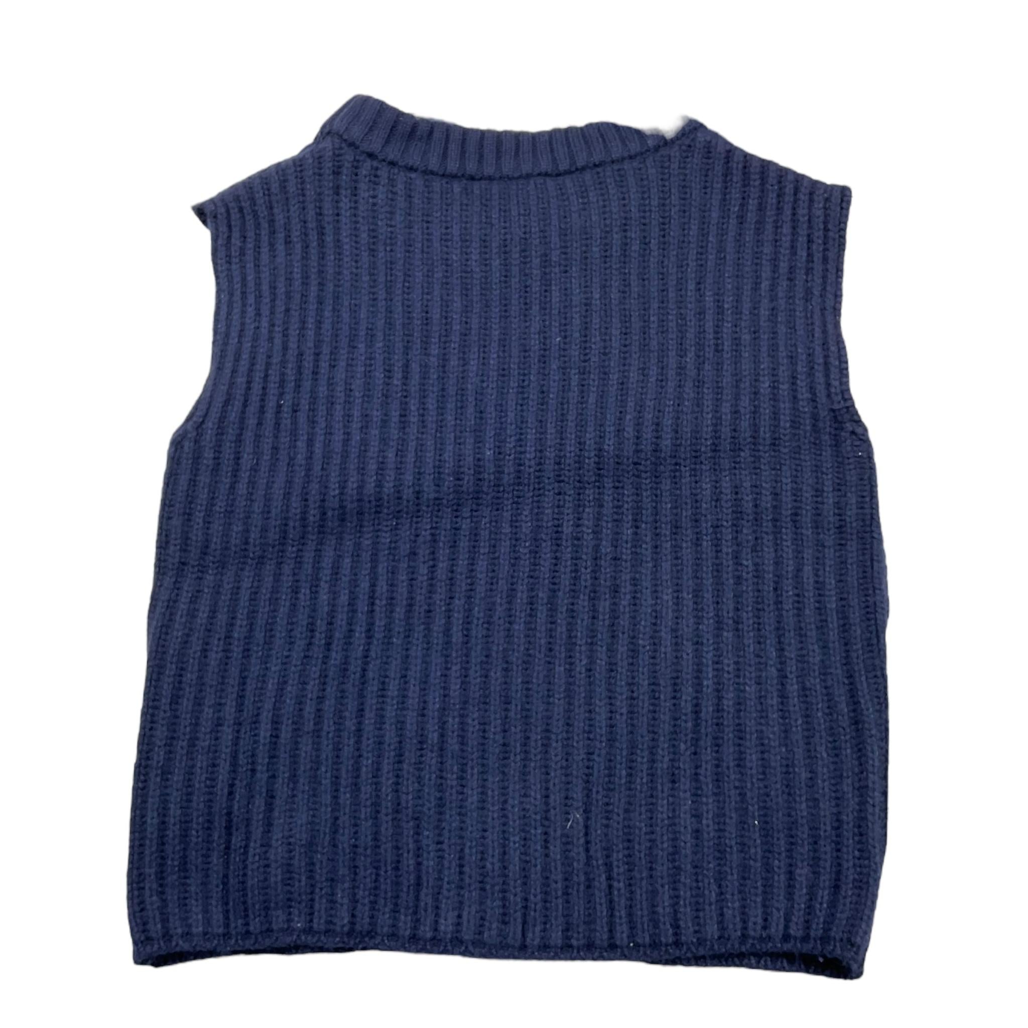 TRUSSARDI gilet in filo tinta unita Blu per Bambino TGA25034MA BLU TRUSSARDI 