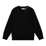 CALVIN KLEIN felpa tinta unita con logo girocollo Nero per Bambino IB0IB02326 NERO CALVIN KLEIN 