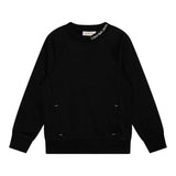 CALVIN KLEIN felpa tinta unita con logo girocollo Nero per Bambino IB0IB02326 NERO CALVIN KLEIN 