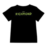 John Richmond T-Shit Girocollo Tinta Unita Logata Nero per Neonato