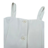 Manila Grace Top Tinta Unita Bretelline per Bambina MG2753 PANNA MANILA GRACE 