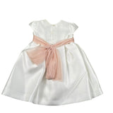 Amaya Abito Mezza Manica tinta unita con Tulle Bianco per Bambina 591014 BIANCO AMAYA 