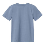 Name.It T-Shirt Girocollo Tinta Unita Con Stampa In Contrasto Blu Per Bambino
