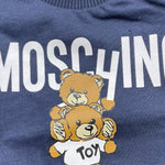 MOSCHINO shirt girocollo tinta unita cn stampa in contrasto Blu per Neonato MMO00RX BLU MOSCHINO 