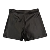 LIU JO short in ecopelle tinta unita  Nero per Bambina GF4057 NERO LIU JO 