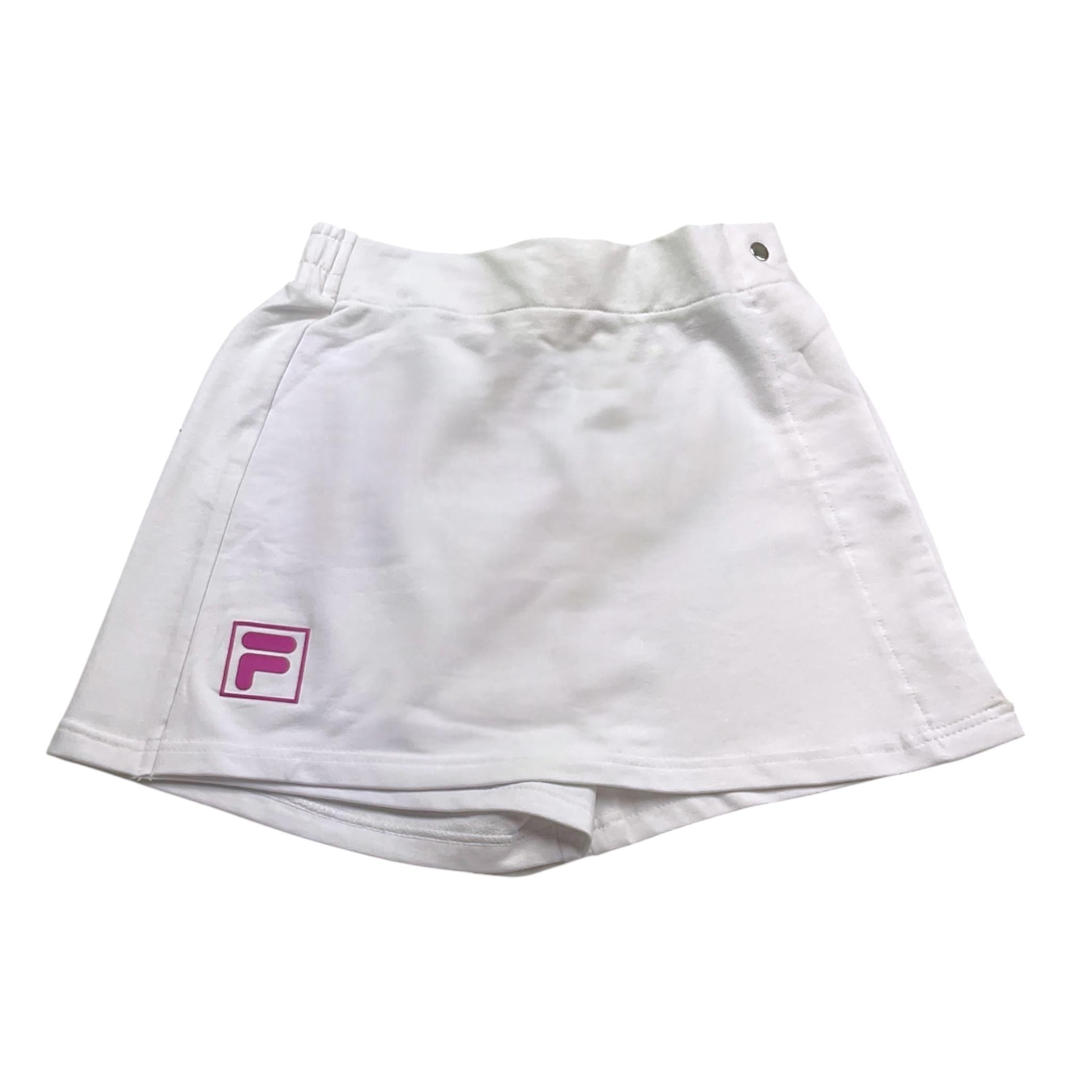 Fila Short Tinta Unita con Elastico In Vita per Bambina FAT0214 BIANCO FILA 