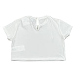 Lu Lu By Miss Grant T-Shirt Crop Tinta Unita con Brillantini per Bambina LL3615 BIANCO LU LU BY MISS GRANT 