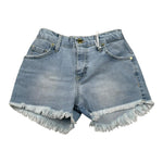 Lu Lu By Miss Grant Short In Denim Tinta Unita con Elastico In Vita per Bambina LL3376 AZZURRO LU LU BY MISS GRANT 