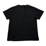Balmain T-Shirt Girocollo Tinta Unita con Stampa per Neonato BW8541X NERO BALMAIN 