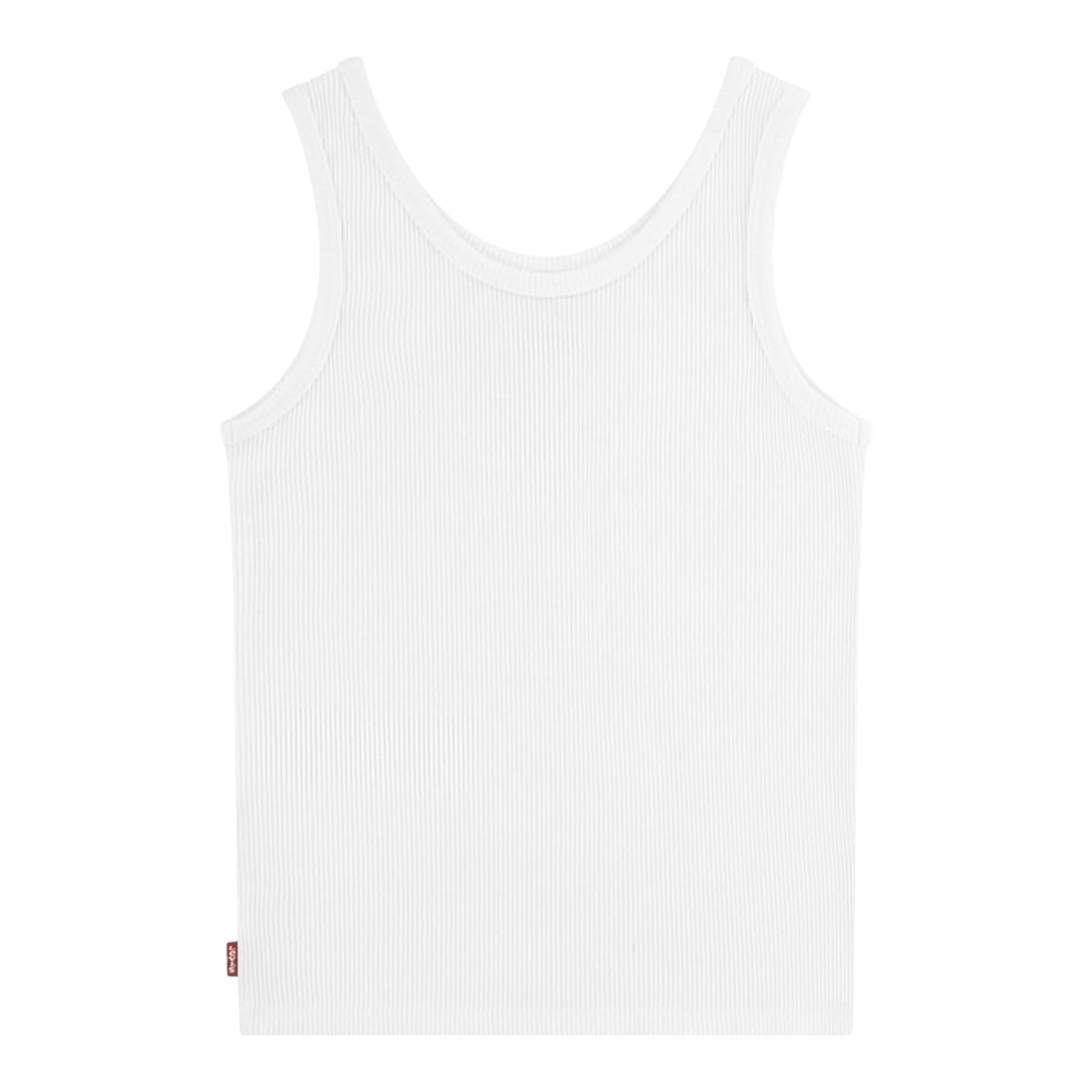Levi'S Canotta Tinta Unita con Logo per Bambina 4EK116 BIANCO LEVI'S 