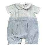 Le Bebe Pagliaccetto Bicolore Mezza Manica per Neonato LBB5257 BIANCO/AZZURRO LE BEBE 