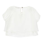 Monnalisa Camicia Mezza Manica Tinta Unita per Bambina 79E610X BIANCO MONNALISA 