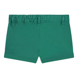 Carre'Ment Beau Bermuda Tinta Unita Con Girovita Regolabile Verde Per Neonato