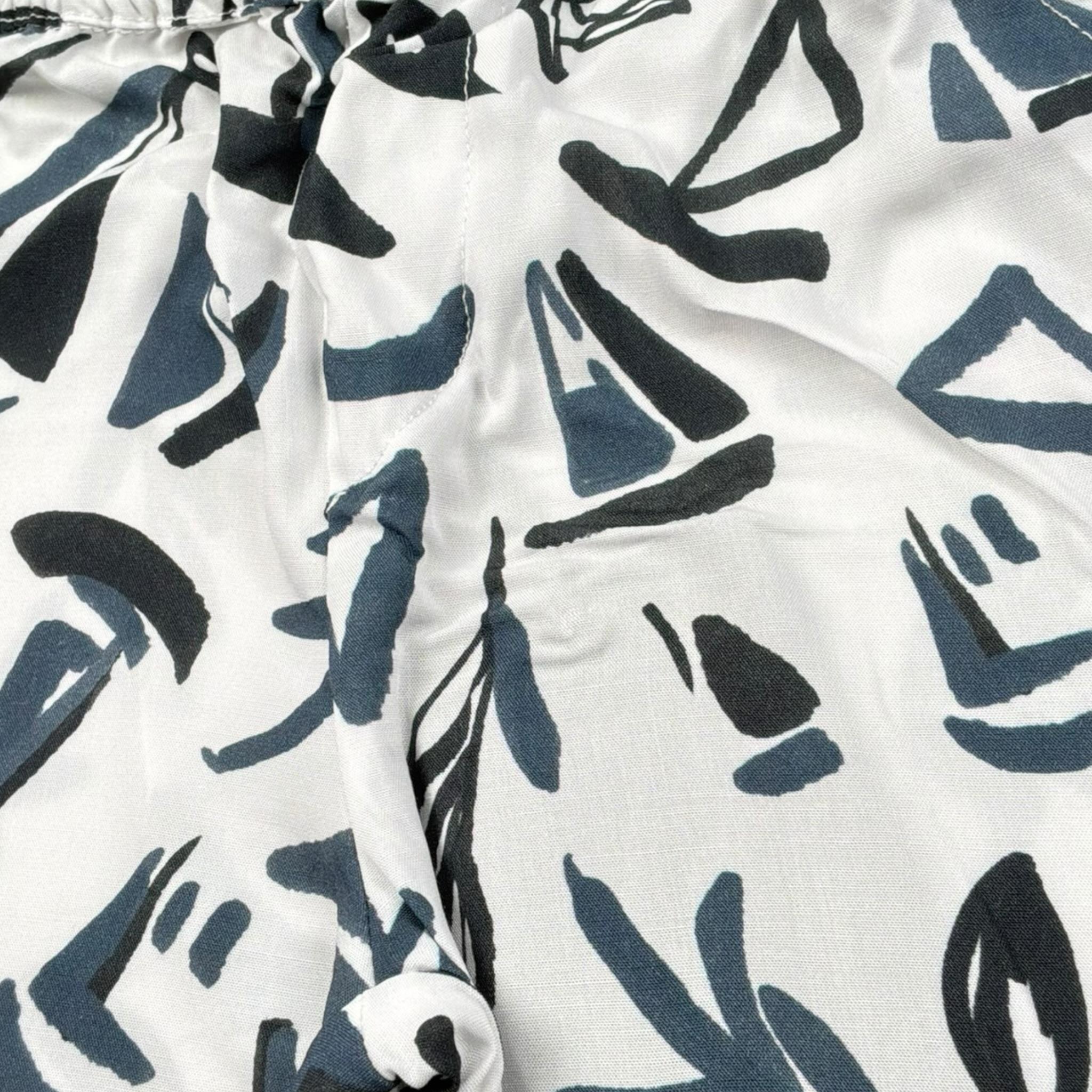 Please Bermuda Tinta Unita con Stampa per Bambino RE81364B71J BIANCO PLEASE 