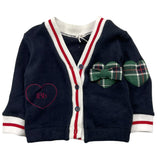 LE BEBE' cardigan tinta unita con bottoni Blu per Neonata LBG6117 BLU LE BEBE' 