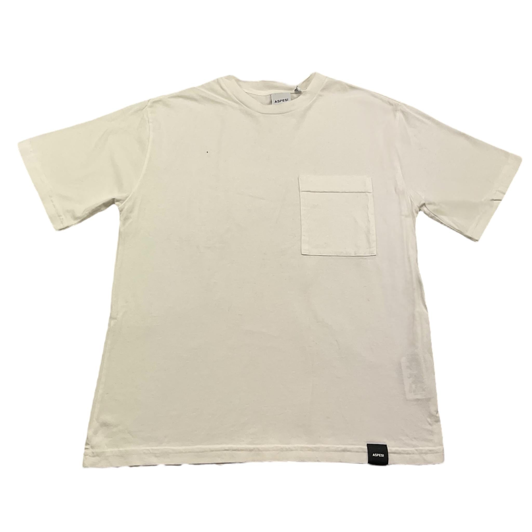 ASPESI t-shirt girocollo tinta unita con taschino Bianco per Bambino F24043TSM7038X BIANCO ASPESI 