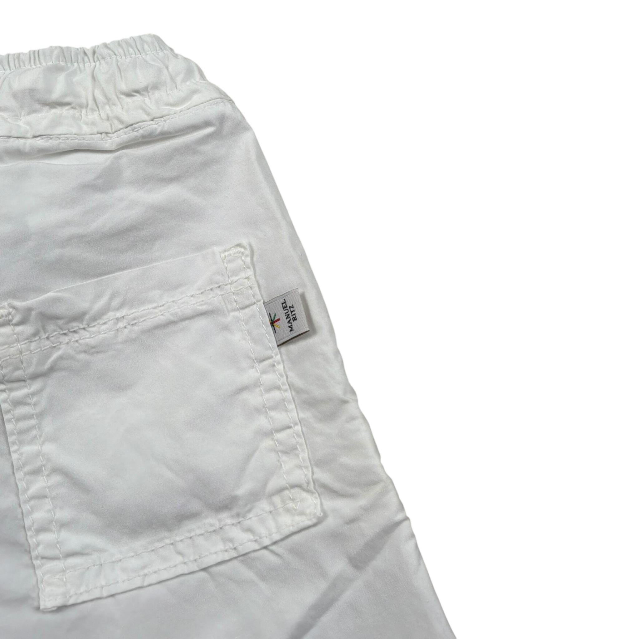 Manuel Ritz Bermuda tinta unita con Elastico In Vita Bianco per Neonato MR2557 BIANCO MANUEL RITZ 