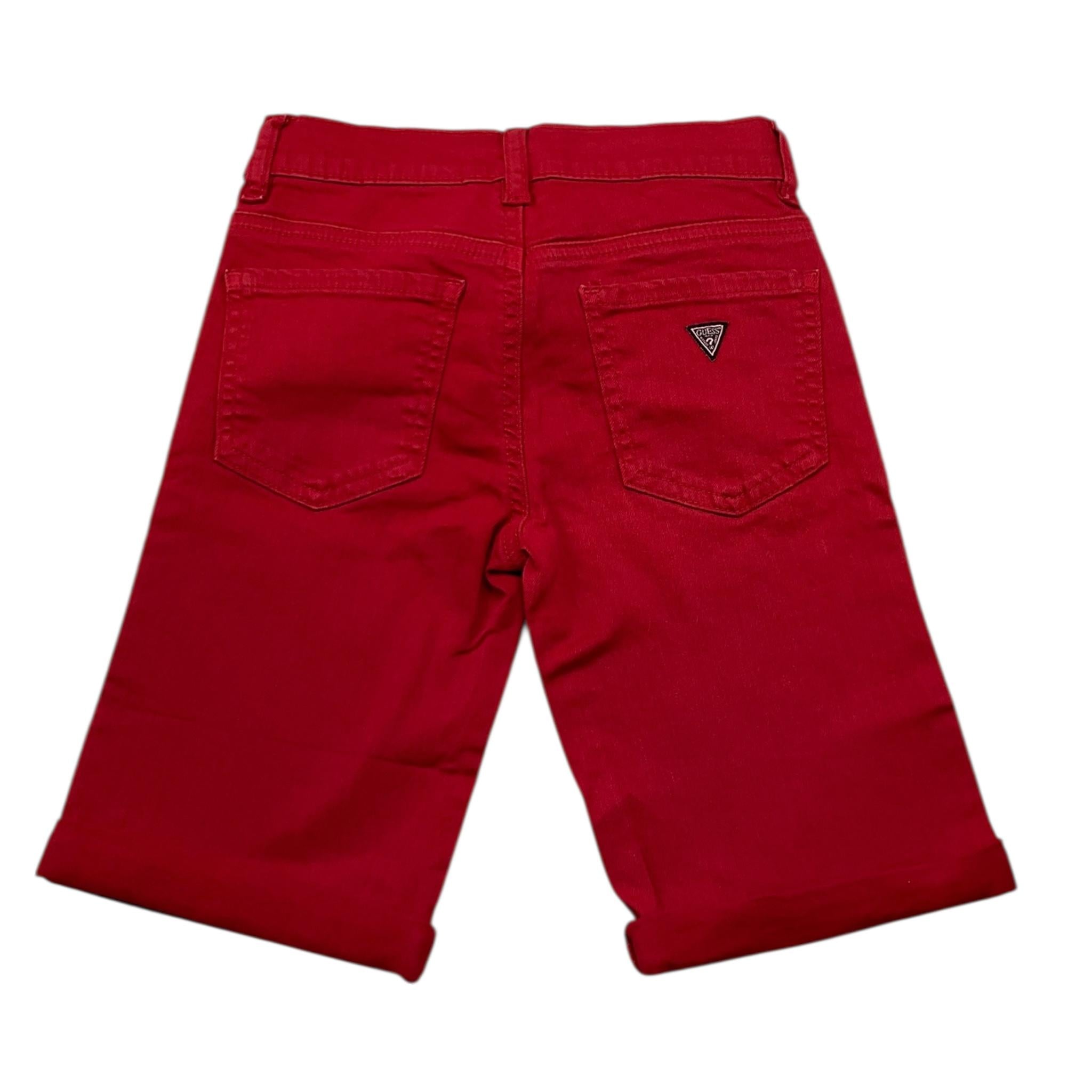 Guess Bermuda Tinta Unita con Girovita Regolabile per Bambino N1RD03WE620 ROSSO GUESS 