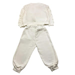 ELISABETTA FRANCHI completo 2 pezzi felpa-pantalone tinta unita Panna per Neonata ENCD092 PANNA ELISABETTA FRANCHI 