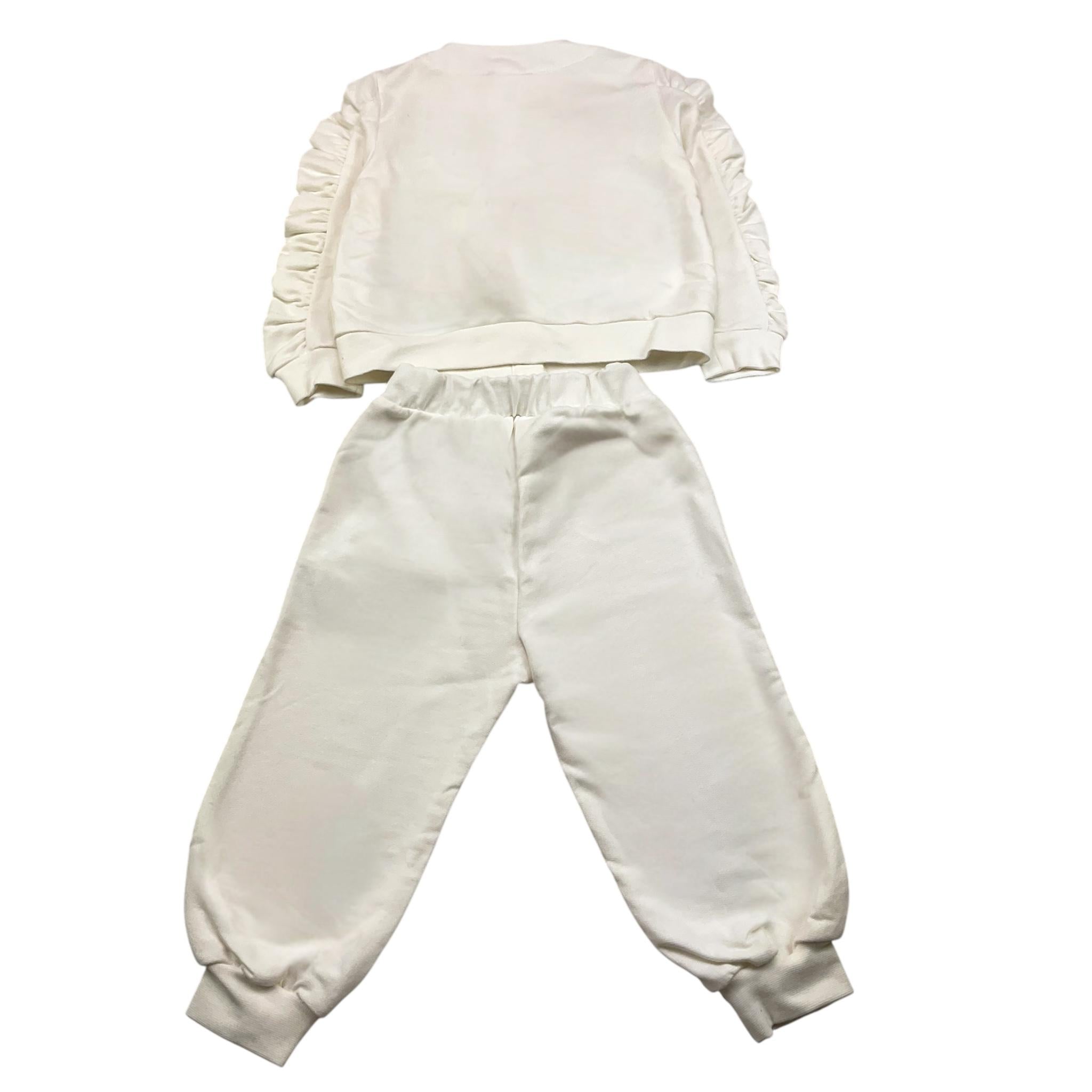 ELISABETTA FRANCHI completo 2 pezzi felpa-pantalone tinta unita Panna per Neonata ENCD092 PANNA ELISABETTA FRANCHI 