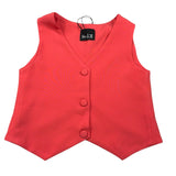 Naice Gilet Tinta Unita con Bottoni per Bambina 27139 CORALLO NAICE 